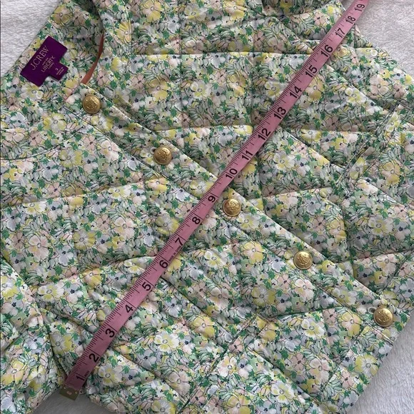 J Crew Limited Edition Quilted Preppy Floral Cottagecore Collarless Crop Jacket - Picture 7 of 9